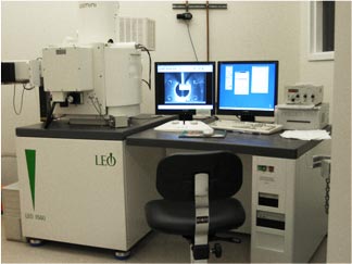 Scanning Electron Microscope (SEM) facility in the CXRO nanofabrication laboratory