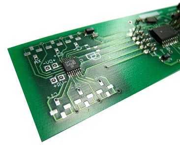 A custom circuit board developed by CXRO
